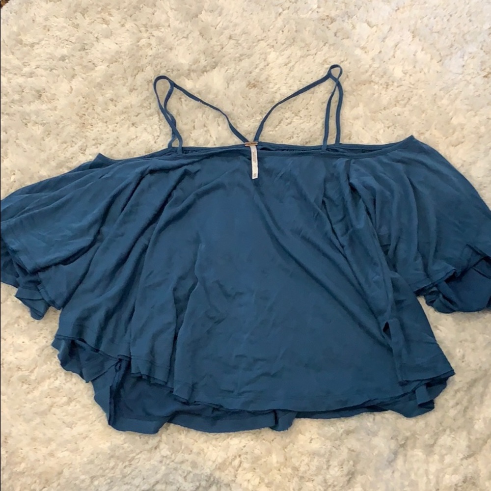 free people blue swing crop top